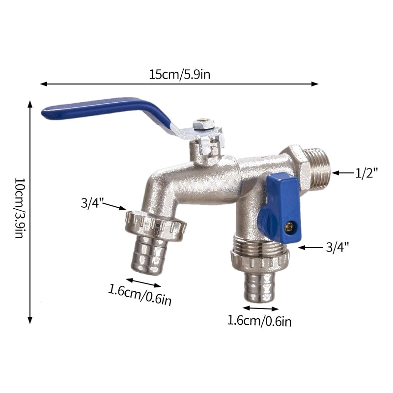 Robinet de Puisage Extérieur Double Sortie Arrosage Polyvalent – Terravia