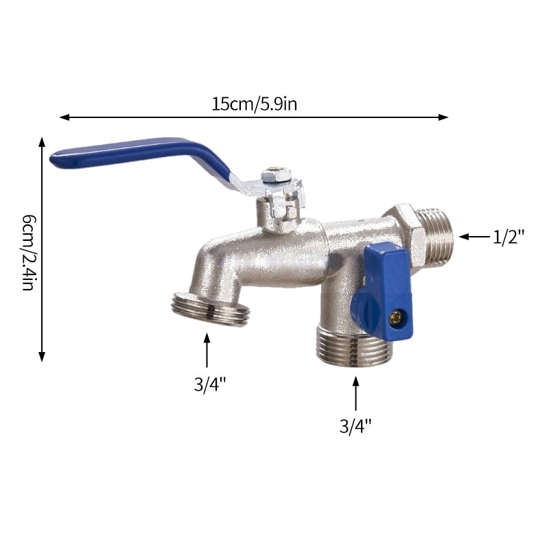 Robinet de Puisage Extérieur Double Sortie Arrosage Polyvalent – Terravia