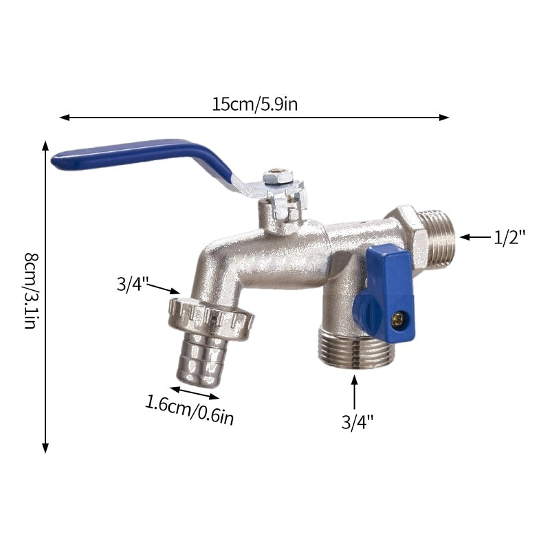 Robinet de Puisage Extérieur Double Sortie Arrosage Polyvalent – Terravia