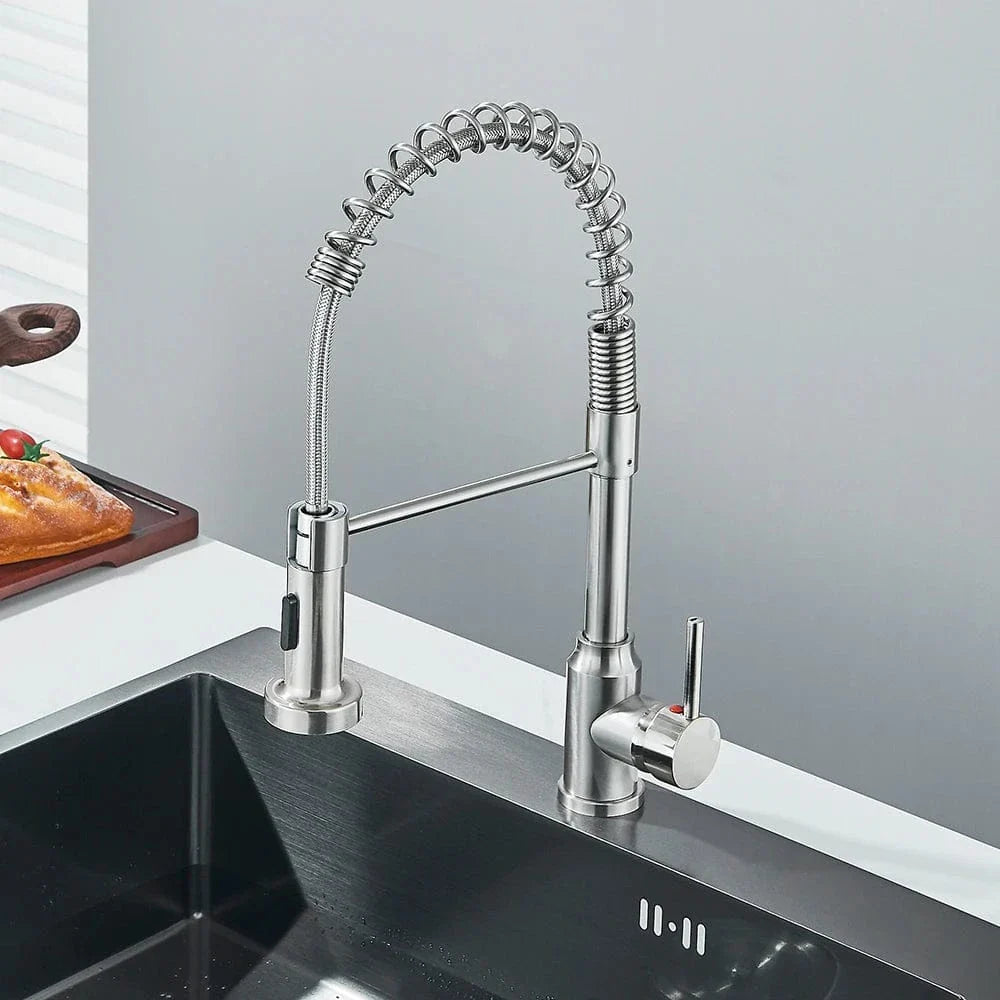 Robinet Douchette Cuisine Noir Mat Laiton Haut de Gamme Élégance – Cuvéa