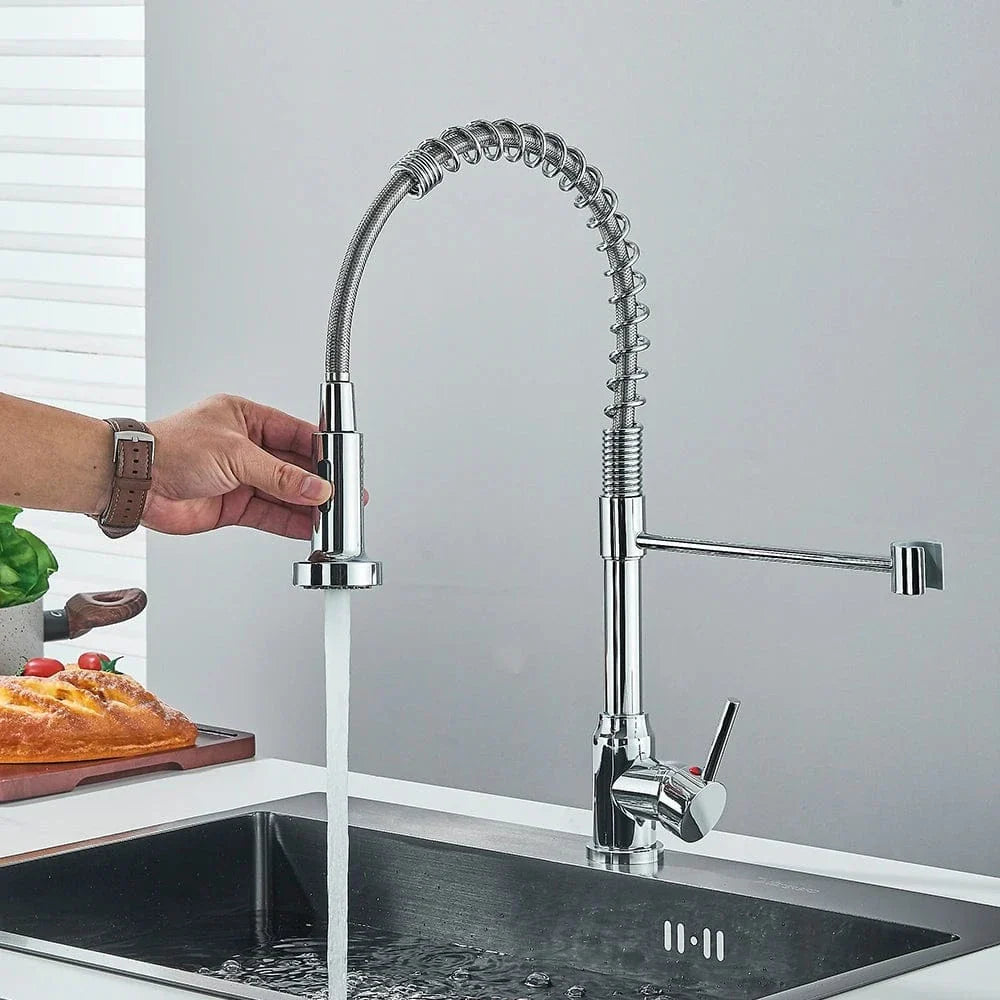 Robinet Douchette Cuisine Noir Mat Laiton Haut de Gamme Élégance – Cuvéa