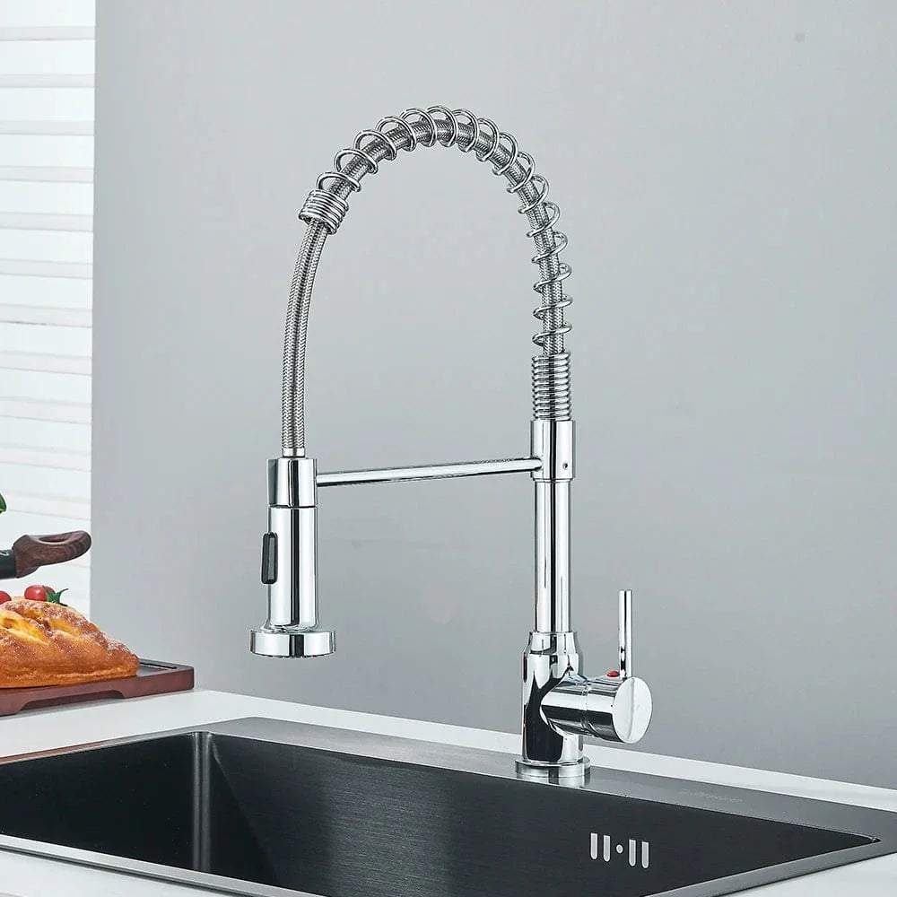Robinet Douchette Cuisine Noir Mat Laiton Haut de Gamme Élégance – Cuvéa