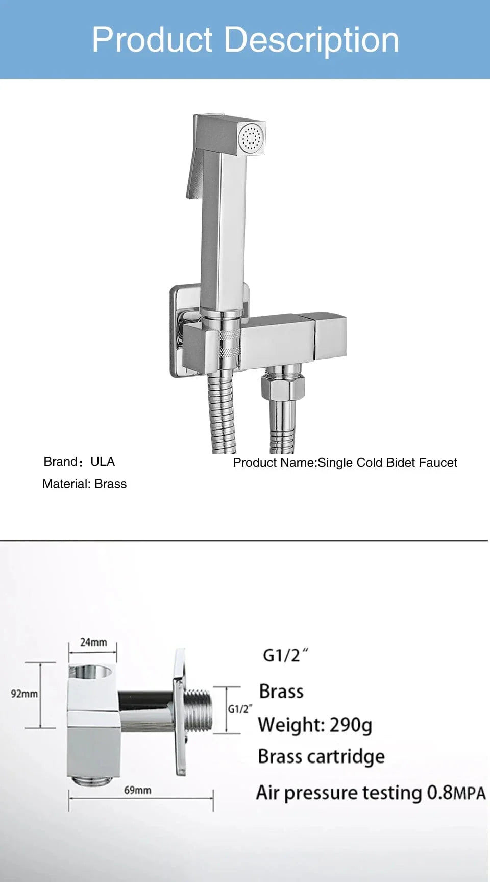 Robinet Douchette WC Laiton Confort et Hygiène Durables – Purelia