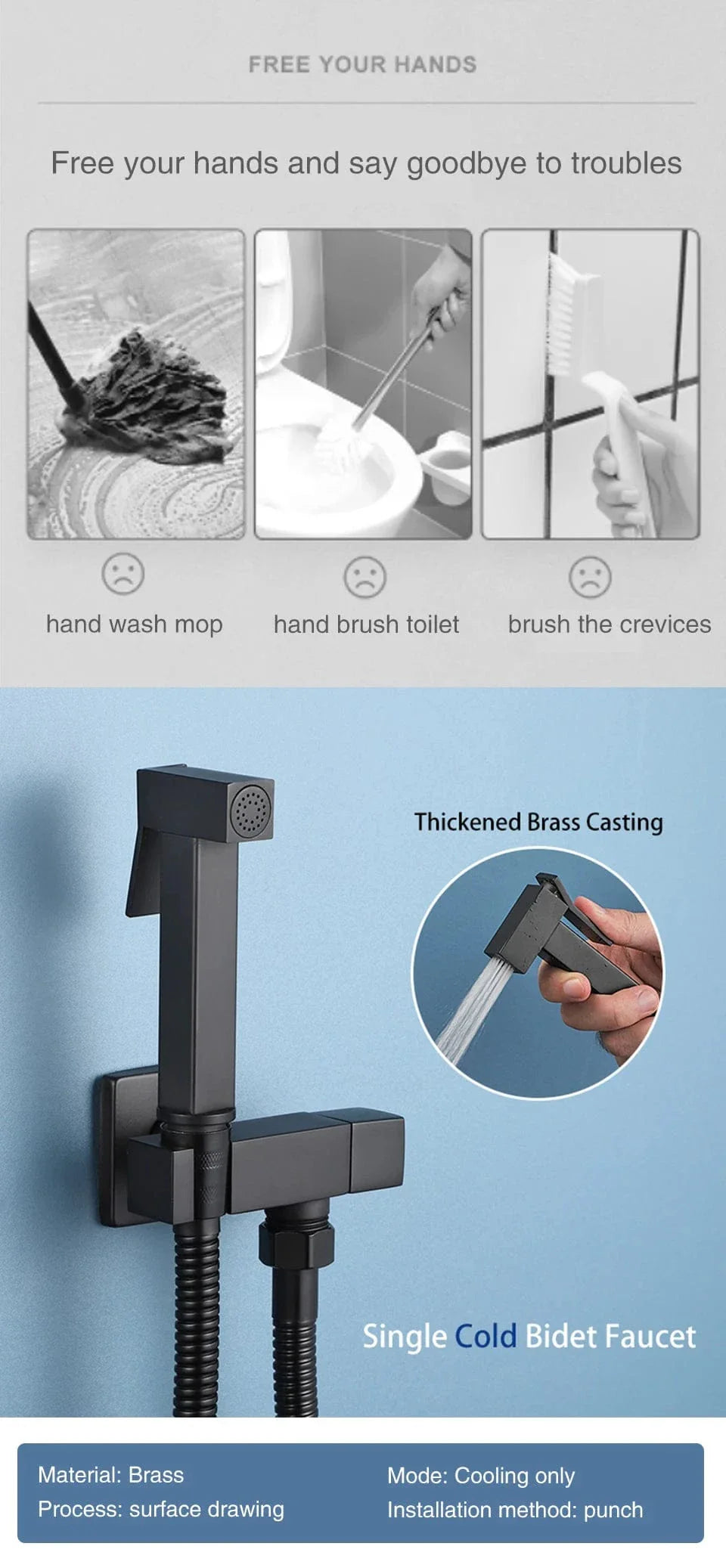 Robinet Douchette WC Laiton Confort et Hygiène Durables – Purelia