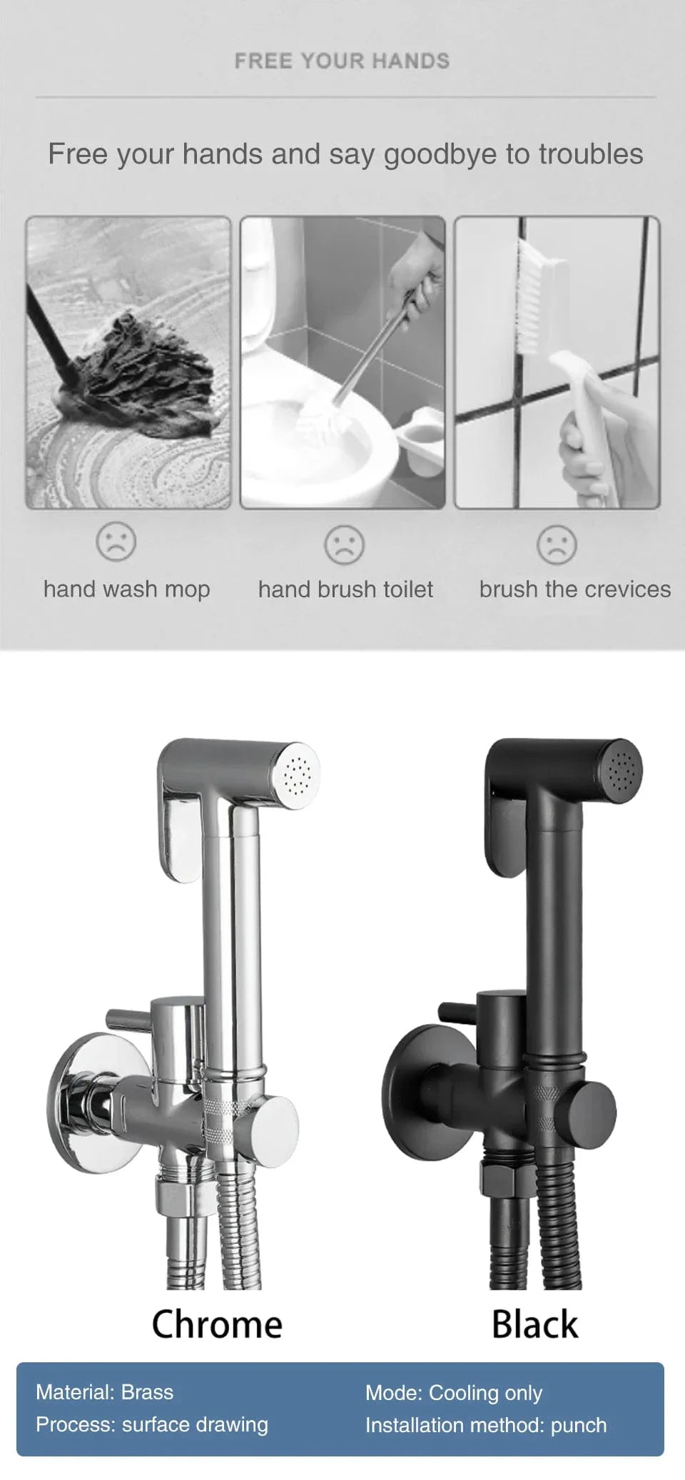 Robinet Douchette WC Laiton Confort et Hygiène Durables – Purelia