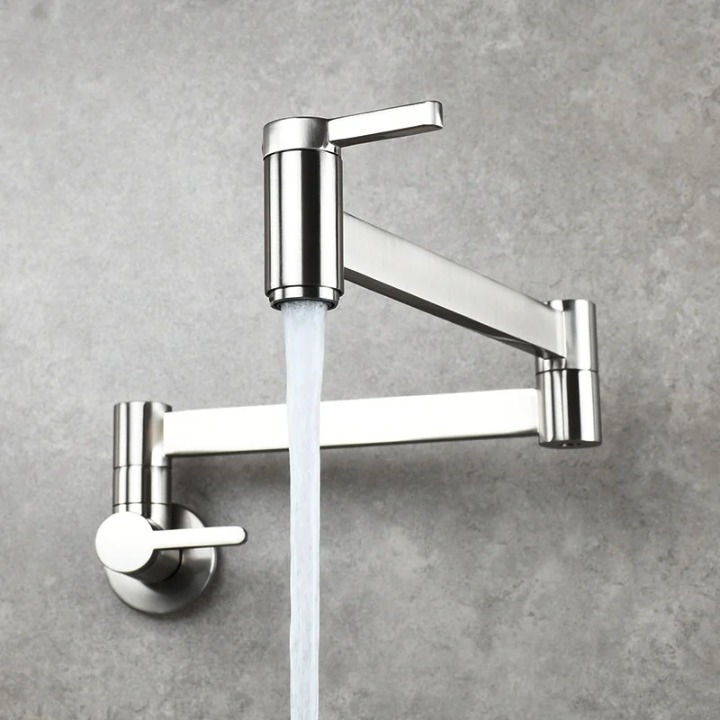 Robinet Eau Froide Cuisine Mural Rétractable Compact et Discret – Cuvéa