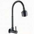 Robinet Eau Froide Noir Mural Flexible Cuisine Orientable – Cuvéa