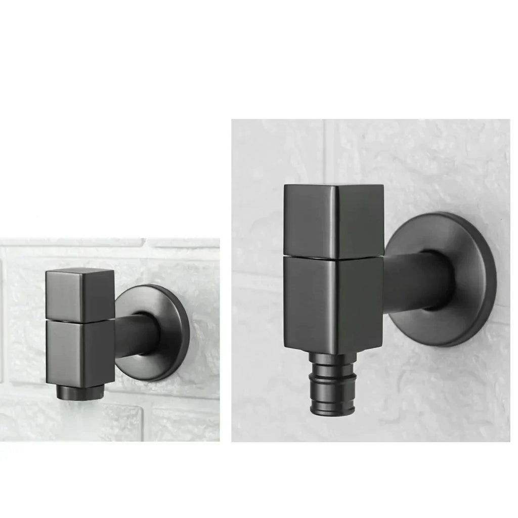 Robinet Extérieur Cubique Mural Chromé Design Élégant Jardin – Terravia