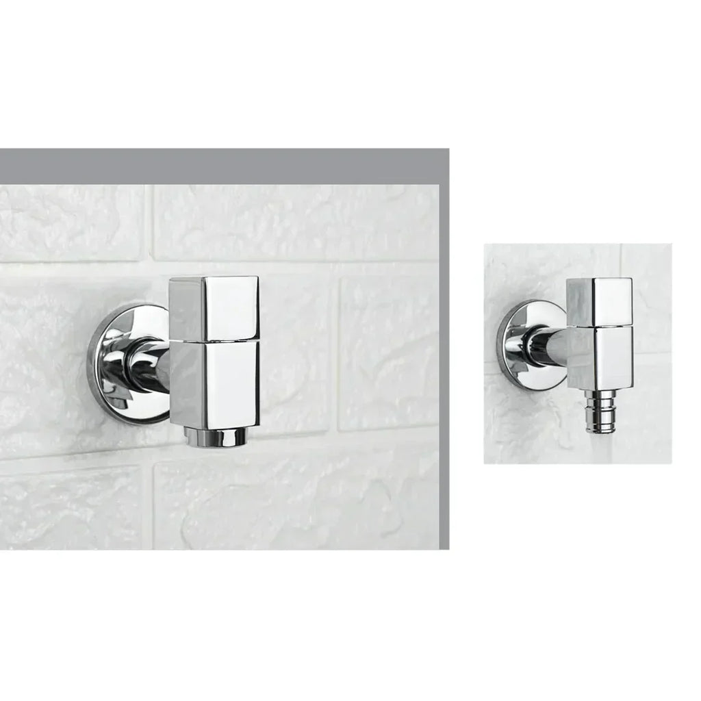 Robinet Extérieur Cubique Mural Chromé Design Élégant Jardin – Terravia