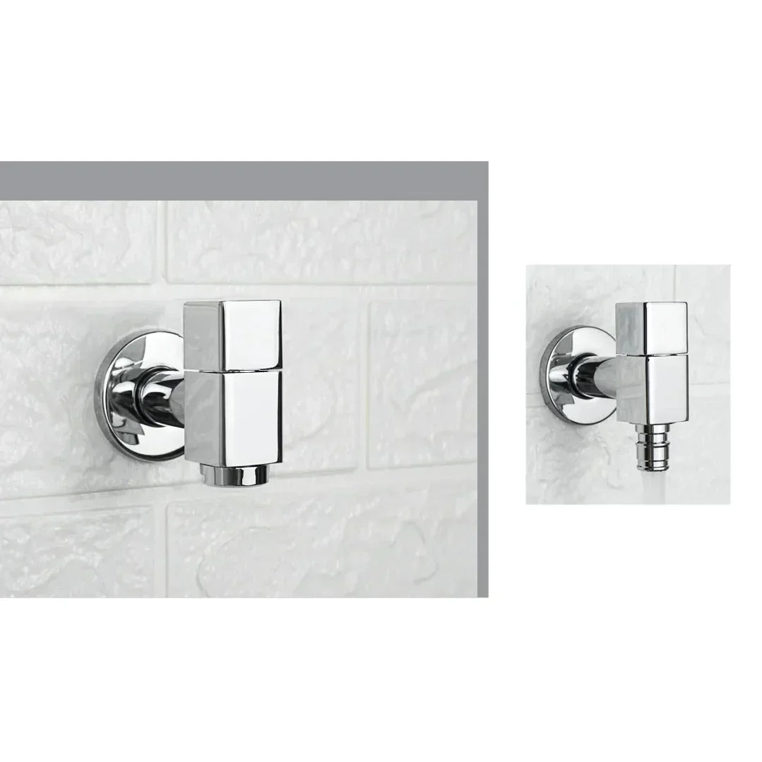Robinet Extérieur Cubique Mural Chromé Design Élégant Jardin – Terravia