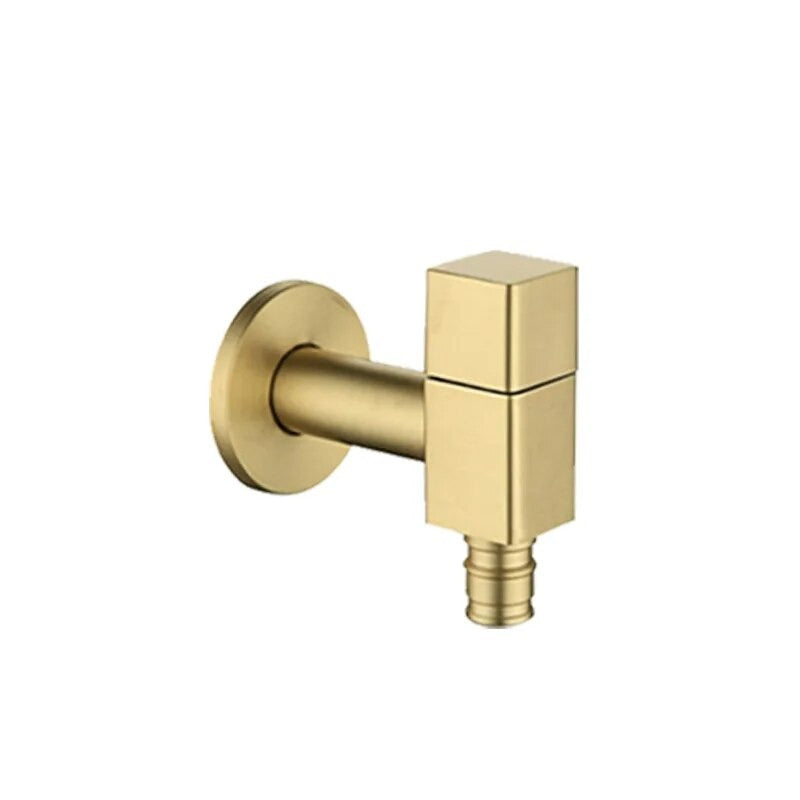 Robinet Extérieur Cubique Mural Doré Jardin Moderne et Fonctionnel – Terravia