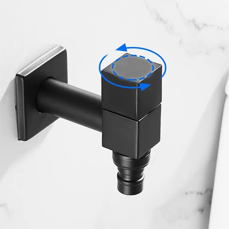 Robinet Extérieur Cubique Mural Noir Ligne Contemporaine Jardin – Terravia