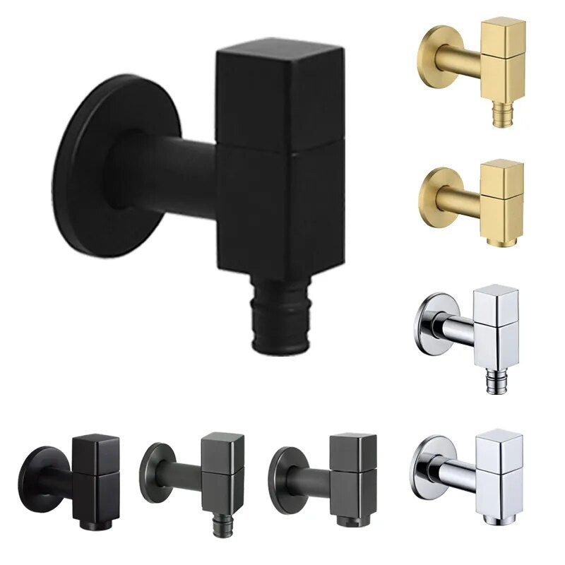 Robinet Extérieur Cubique Mural Noir Ligne Contemporaine Jardin – Terravia