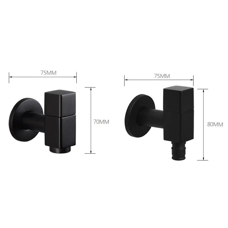Robinet Extérieur Cubique Mural Noir Ligne Contemporaine Jardin – Terravia