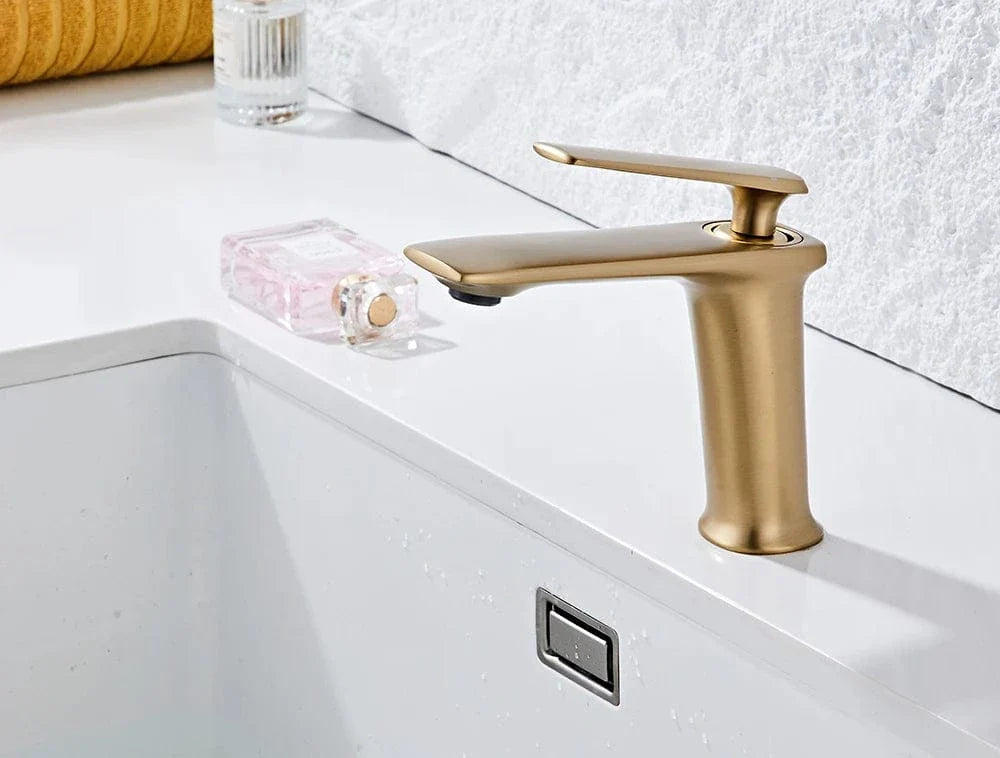 Robinet Lavabo Bec Haut Allure Luxe Design Moderne – Solvane