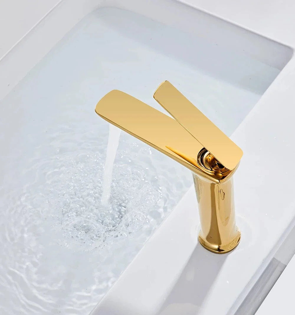 Robinet Lavabo Bec Haut Allure Luxe Design Moderne – Solvane
