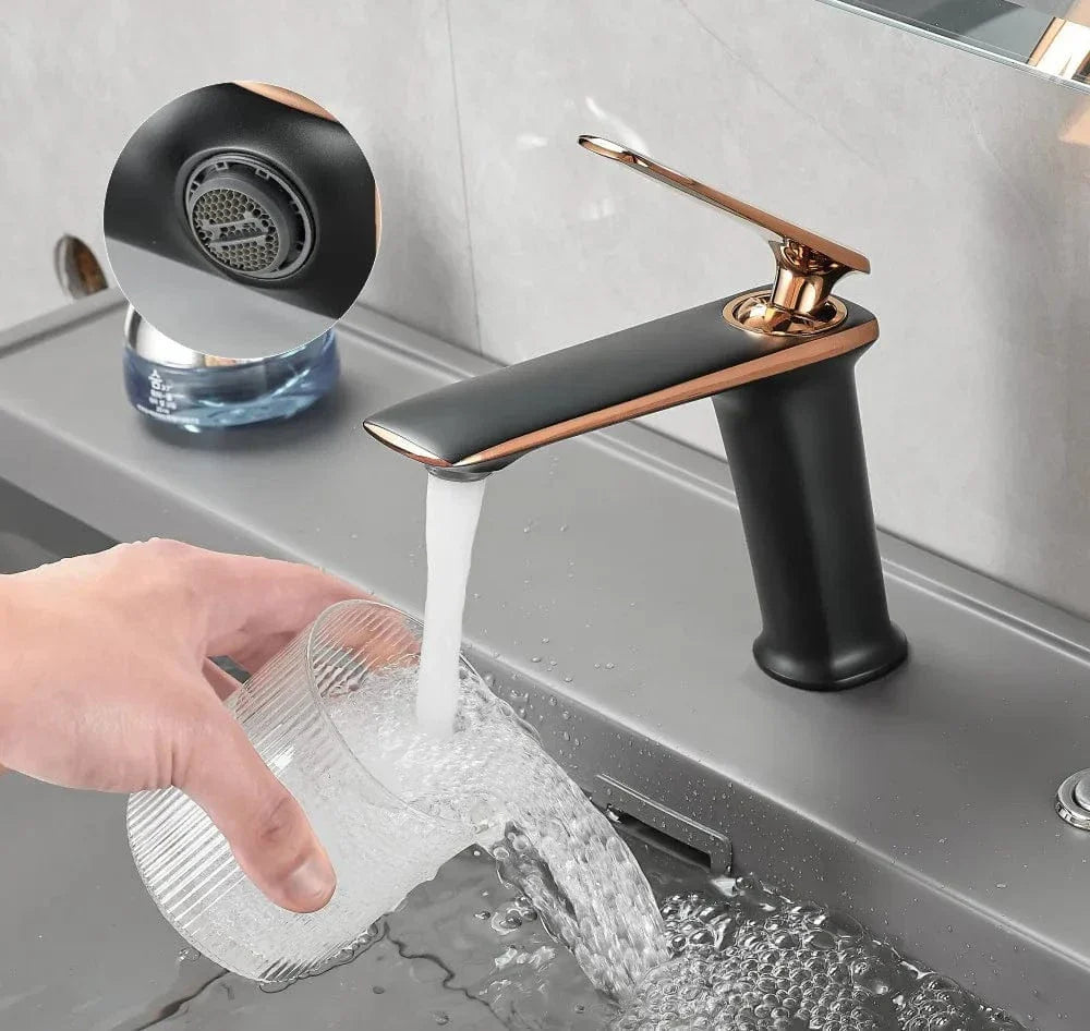 Robinet Lavabo Bec Haut Allure Luxe Design Moderne – Solvane