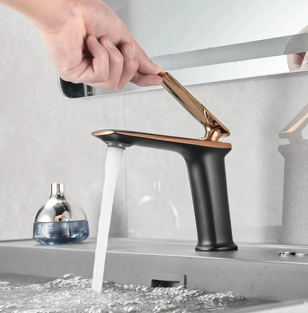 Robinet Lavabo Bec Haut Allure Luxe Design Moderne – Solvane