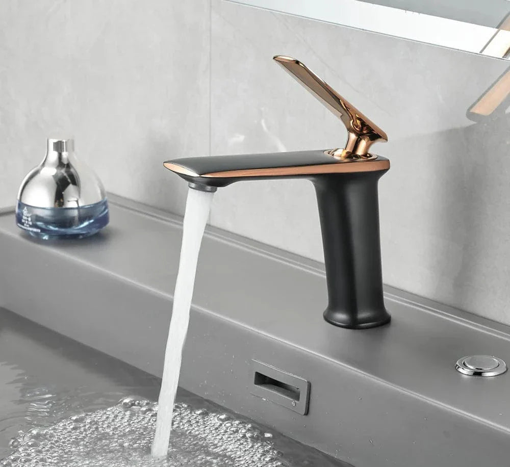 Robinet Lavabo Bec Haut Allure Luxe Design Moderne – Solvane