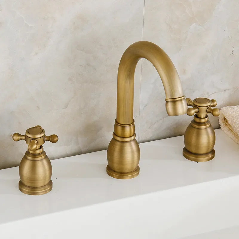 Robinet Mélangeur Salle de Bain Classique Laiton Durable – Solvane