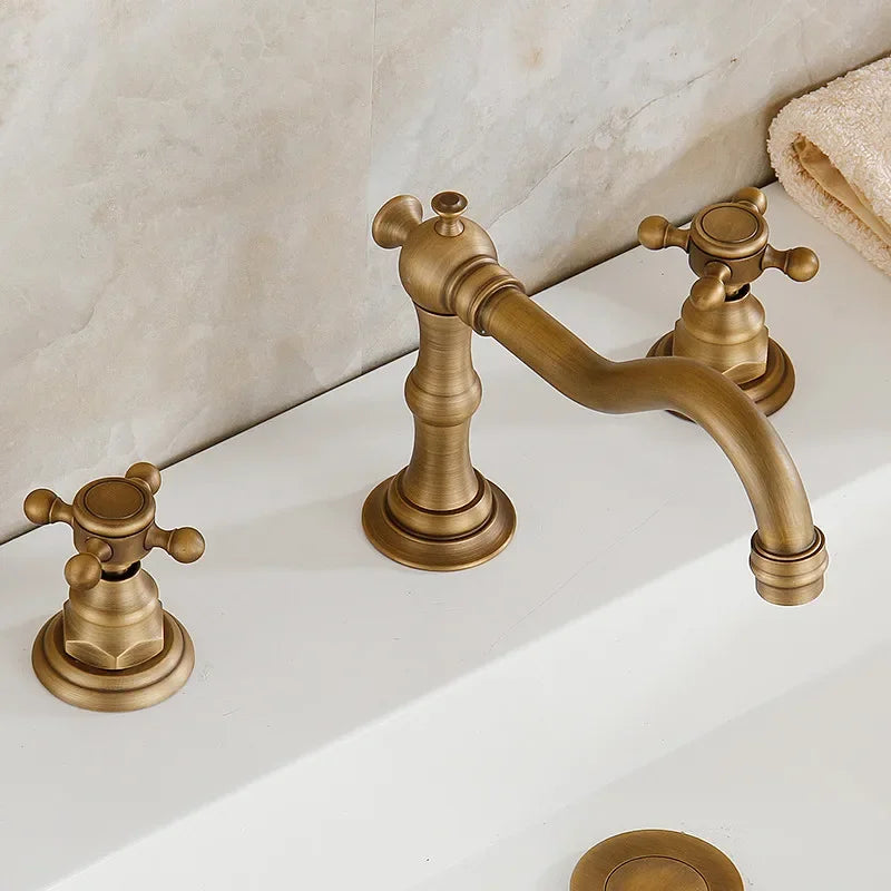 Robinet Mélangeur Salle de Bain Classique Laiton Durable – Solvane