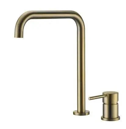 Robinet Lavabo 2 Trous Or Rose Douceur Contemporaine – Kaléo