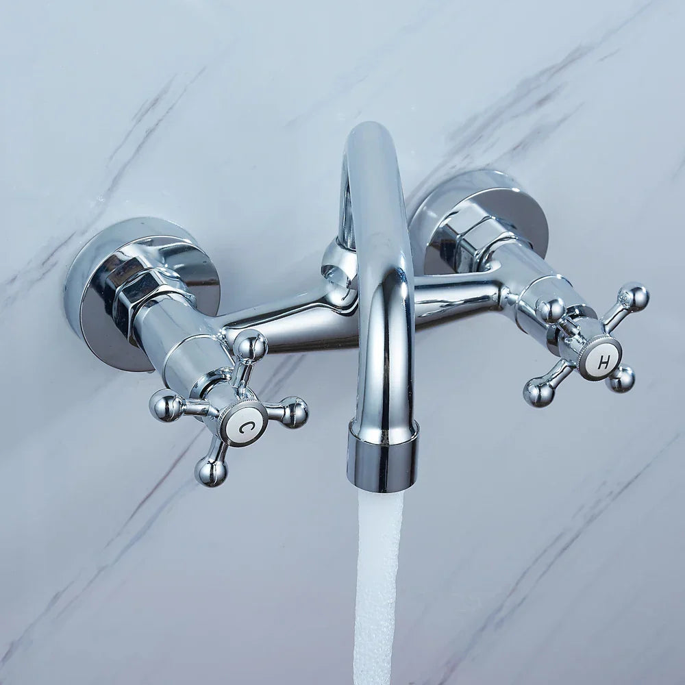 Robinet Lavabo Ancien 2 Trous Style Rétro Authentique – Solvane