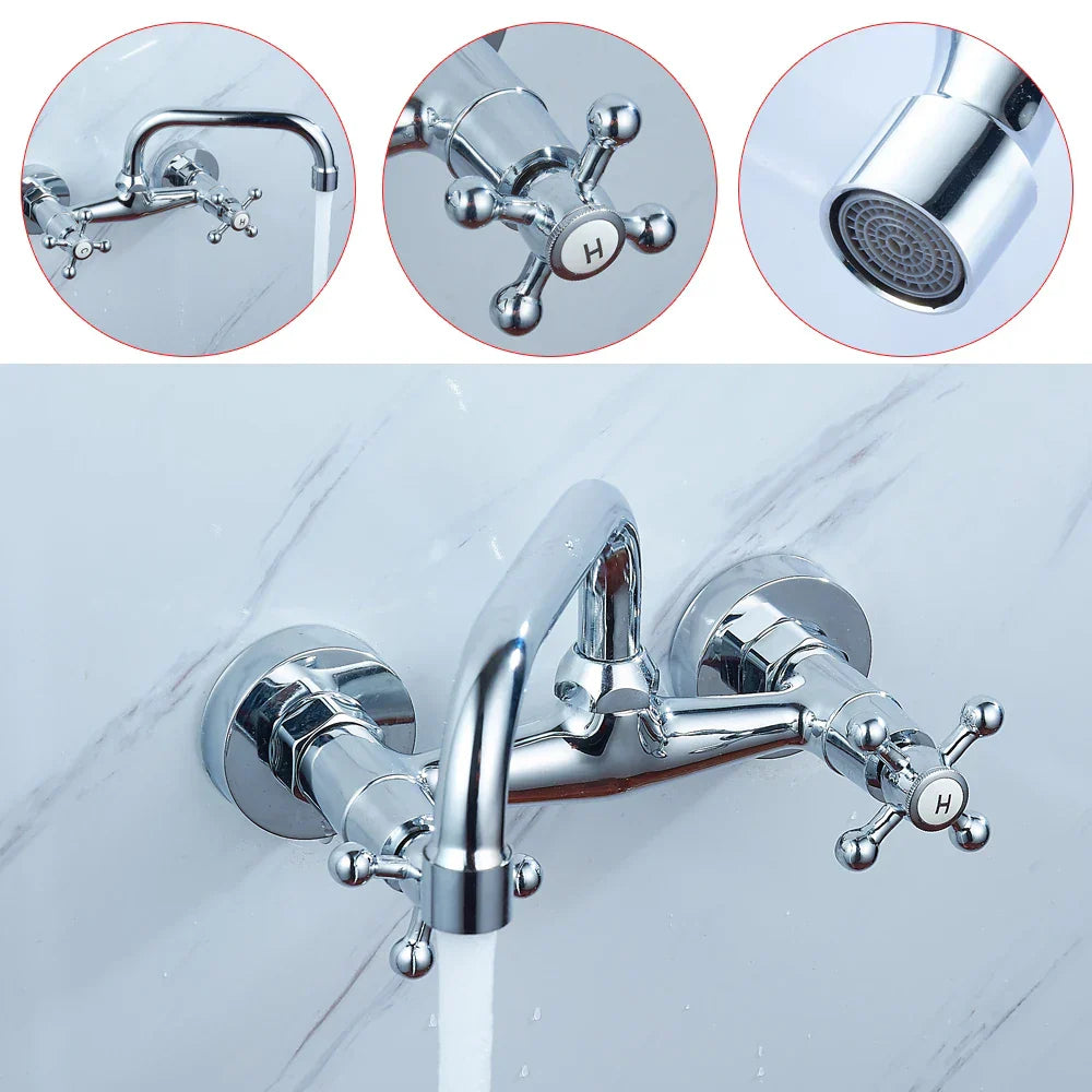 Robinet Lavabo Ancien 2 Trous Style Rétro Authentique – Solvane