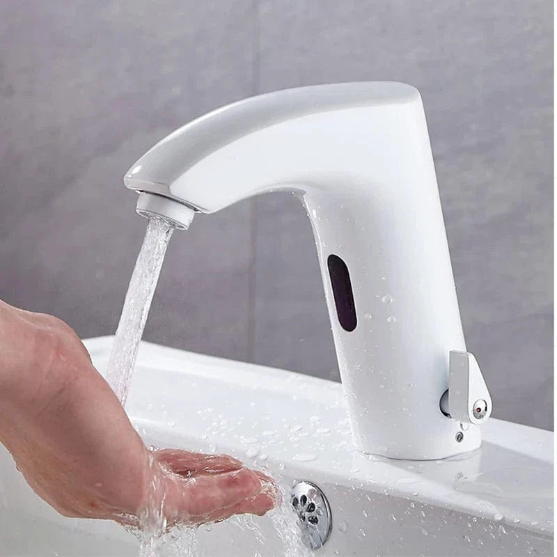 Robinet Lavabo Automatique Sans Contact Noir Mat ou Or Brossé Hygiène – Solvane