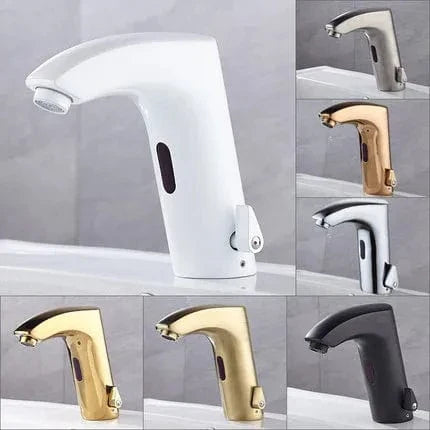 Robinet Lavabo Automatique Sans Contact Noir Mat ou Or Brossé Hygiène – Solvane