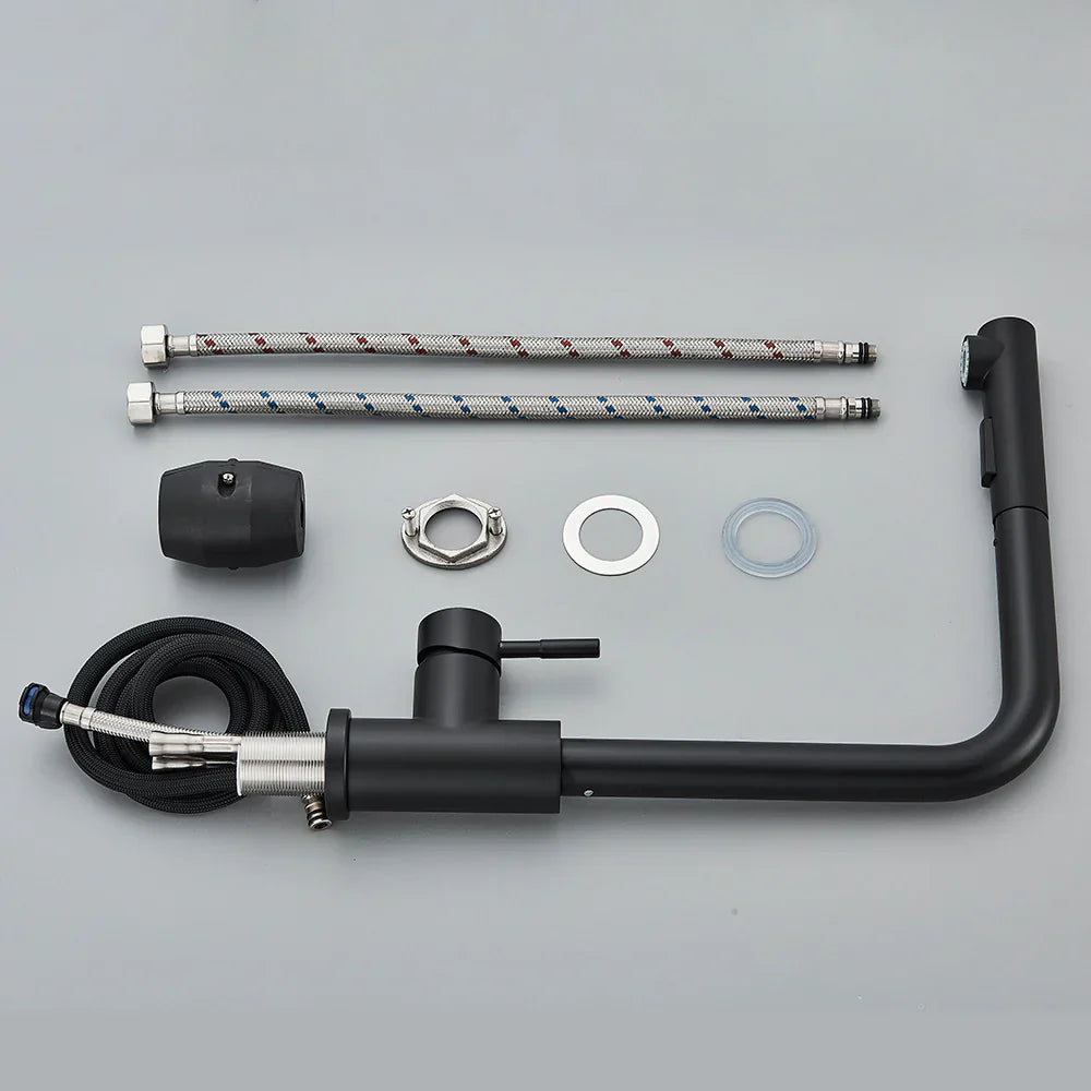 Robinet Lavabo Douchette Extractible Inox Lavage des Cheveux Facile – Solvane
