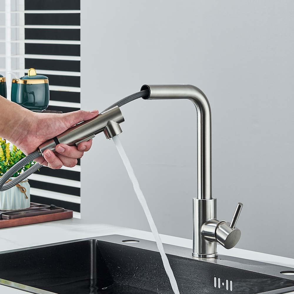 Robinet Lavabo Douchette Extractible Inox Lavage des Cheveux Facile – Solvane