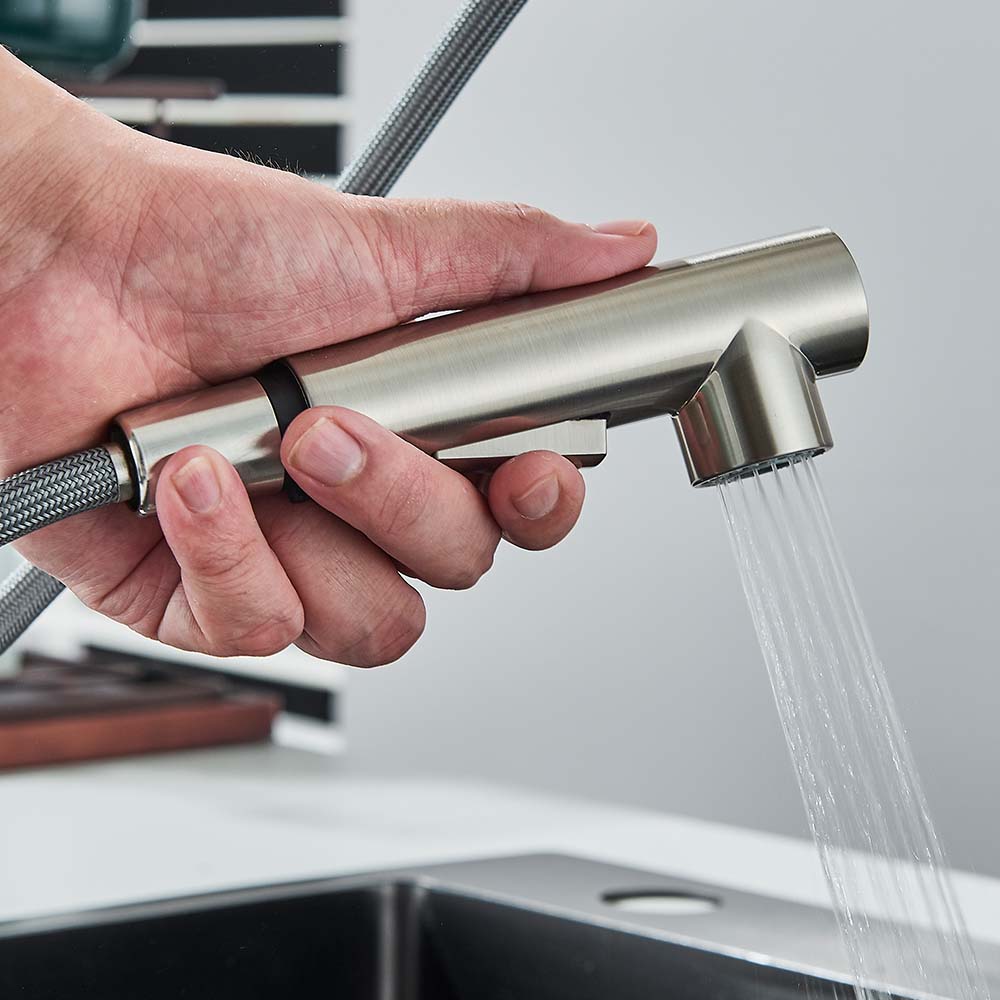 Robinet Lavabo Douchette Extractible Inox Lavage des Cheveux Facile – Solvane