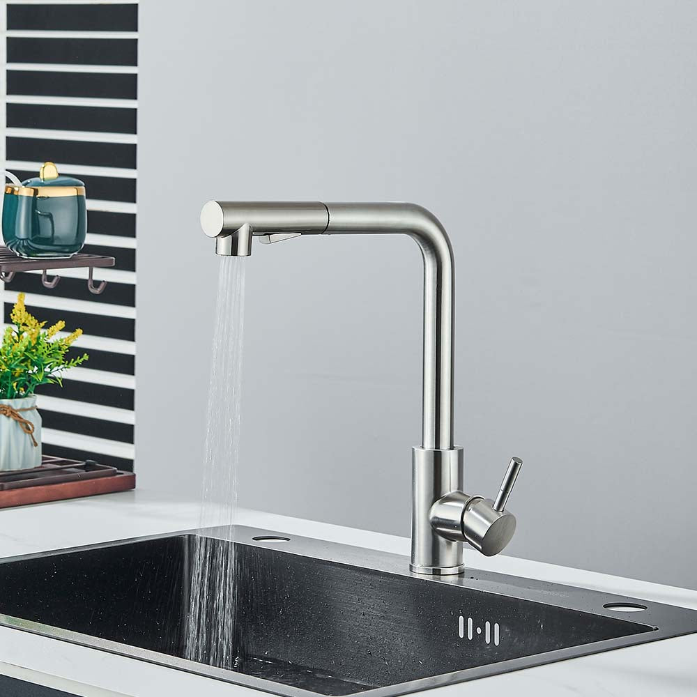 Robinet Lavabo Douchette Extractible Inox Lavage des Cheveux Facile – Solvane