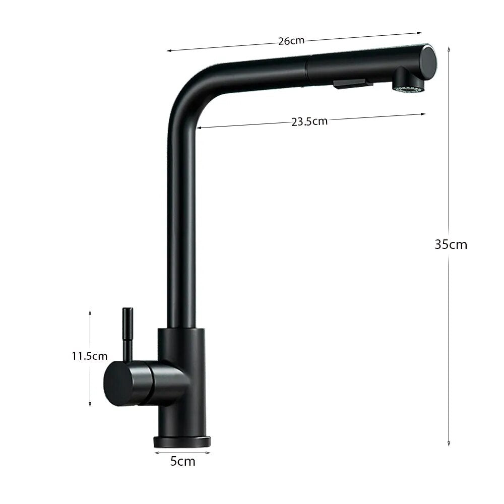 Robinet Lavabo Douchette Extractible Inox Lavage des Cheveux Facile – Solvane