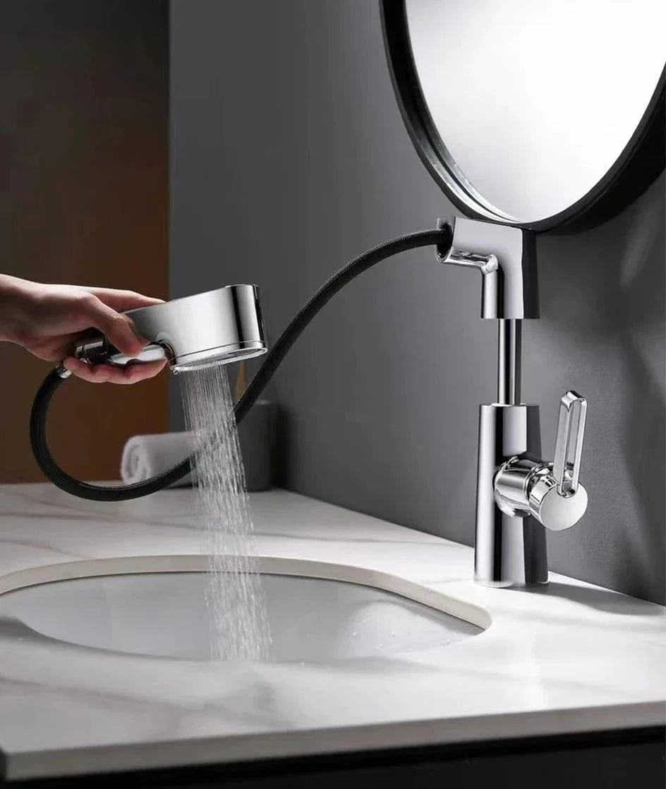 Mitigeur Lavabo avec Douchette Polyvalence et Élégance – Solvane