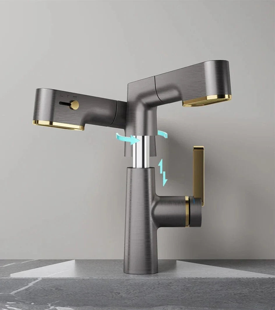 Mitigeur Lavabo avec Douchette Polyvalence et Élégance – Solvane