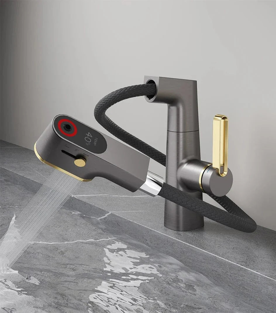 Mitigeur Lavabo avec Douchette Polyvalence et Élégance – Solvane