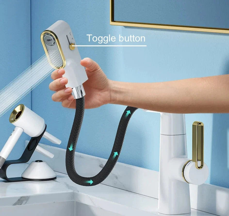 Mitigeur Lavabo avec Douchette Polyvalence et Élégance – Solvane