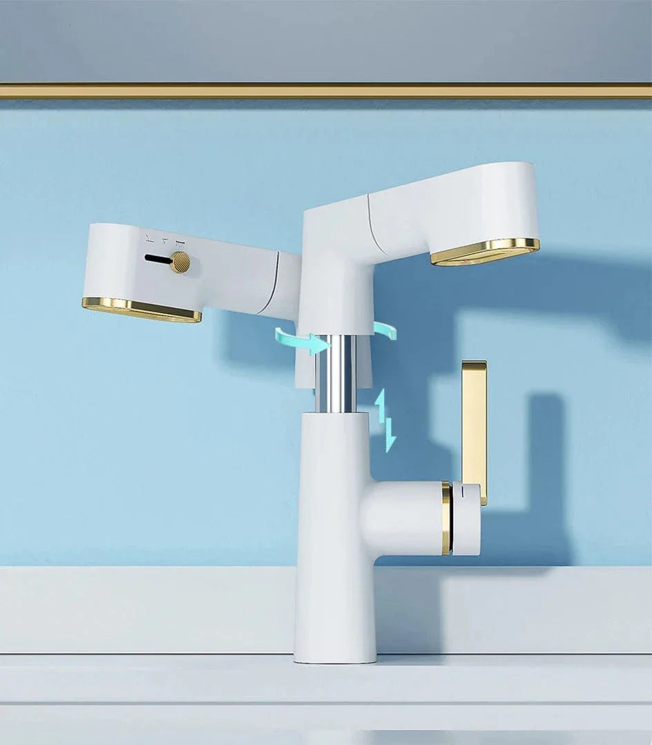 Mitigeur Lavabo avec Douchette Polyvalence et Élégance – Solvane