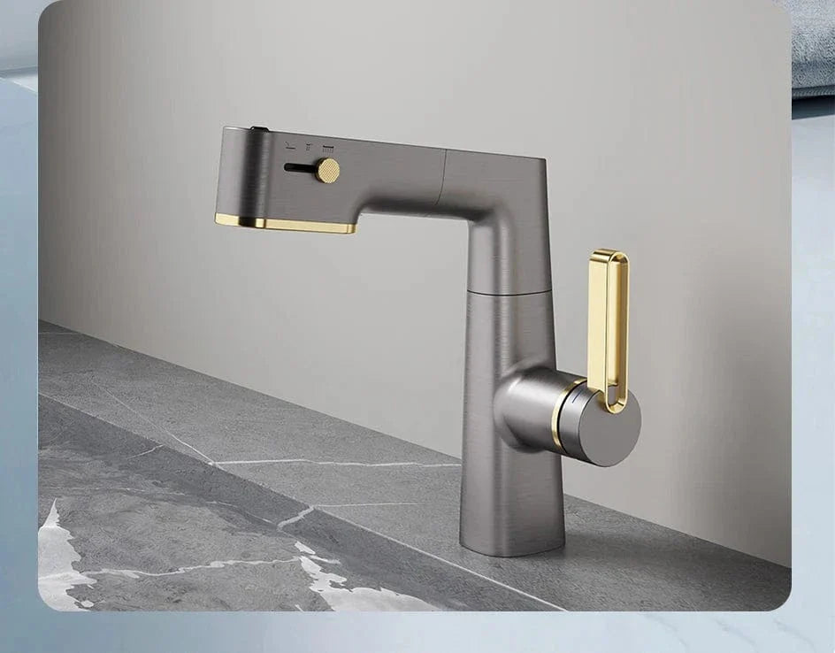 Mitigeur Lavabo avec Douchette Polyvalence et Élégance – Solvane