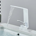 Robinet Lavabo Cascade Blanc Flux Large Élégance Lumineuse – Solvane