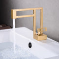 Robinet Lavabo Design Moderne Doré Éclat Contemporain – Solvane