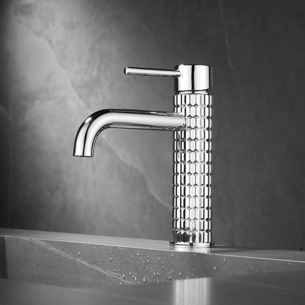 Robinet Lavabo Doré Finition Brossée Éclat Sans Reflet – Solvane