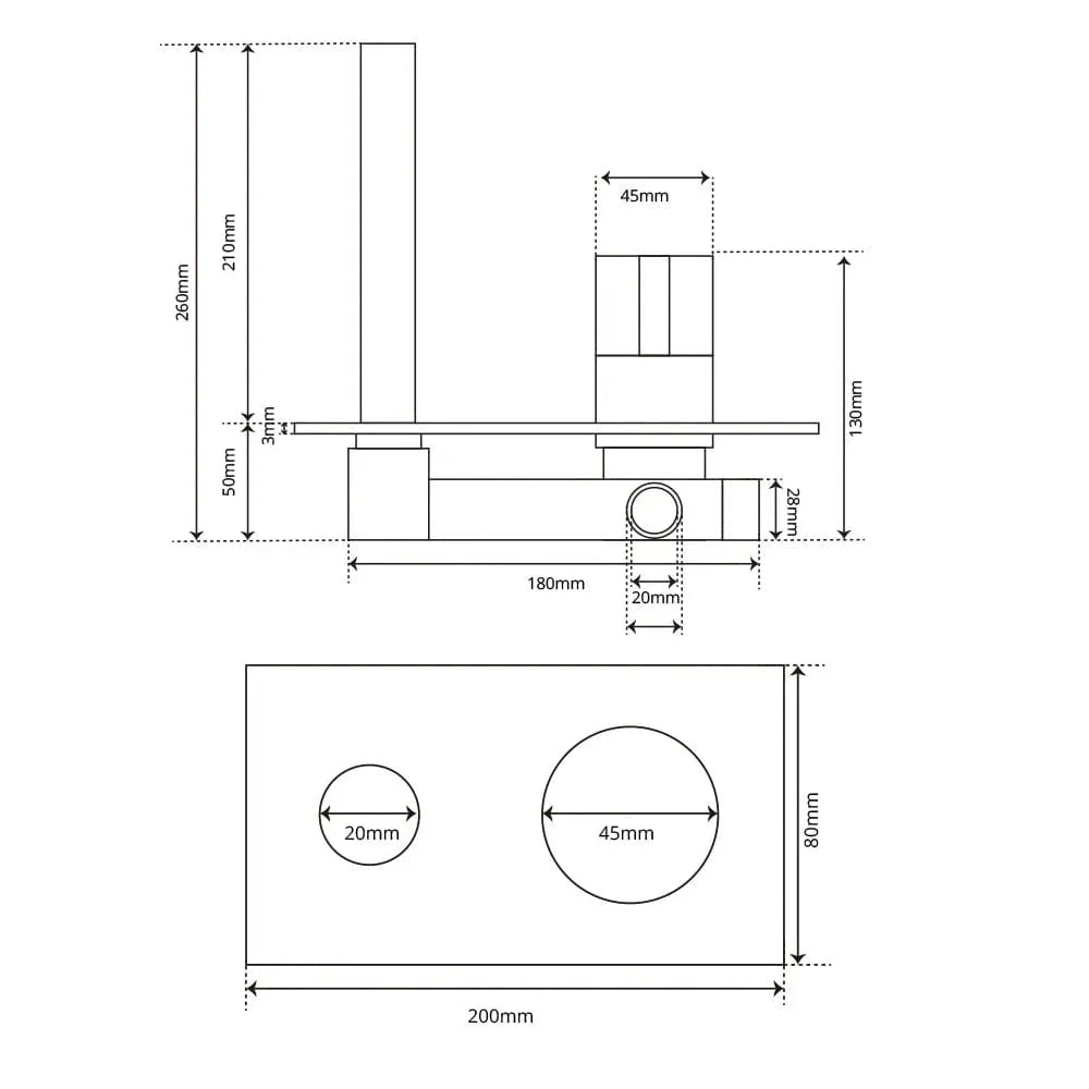 Robinet Lavabo Encastrable Doré Brossé Mural Design Épuré – Solvane