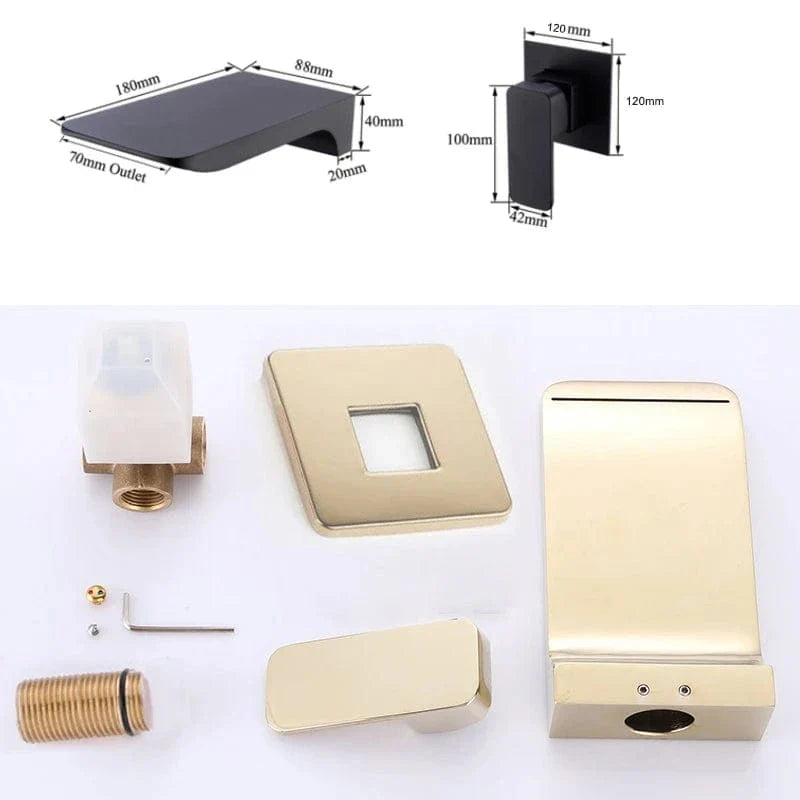 Robinet Lavabo Encastrable Noir Ligne Moderne Vasque Dégagée – Solvane