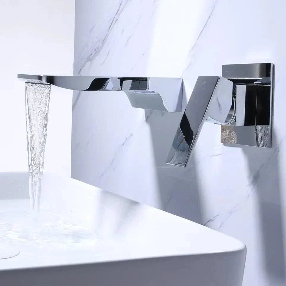 Robinet Lavabo Encastrable Noir Ligne Moderne Vasque Dégagée – Solvane