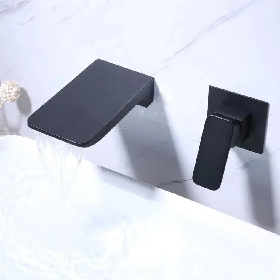 Robinet Lavabo Encastrable Noir Ligne Moderne Vasque Dégagée – Solvane