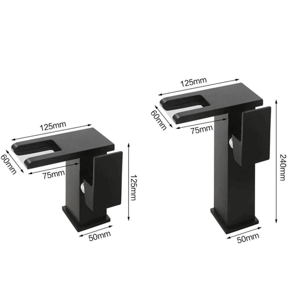Robinet Lavabo Haut LED Température Visible Style Contemporain – Solvane