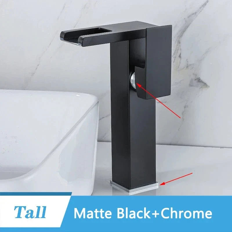 Robinet Lavabo Haut LED Température Visible Style Contemporain – Solvane